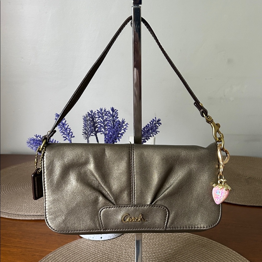 Coach Vintage Metallic Taupe Shoulder Bag